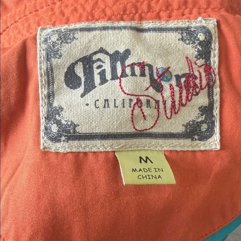 Chic Orange Double-Breasted Trench Coat - Picture 4 of 7